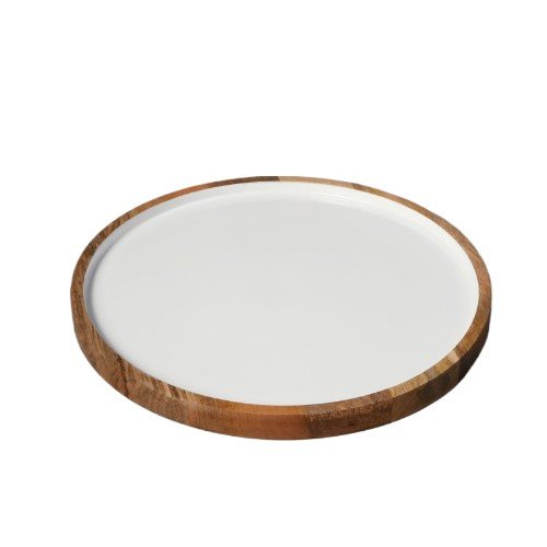Mango Wood and Enamel Platter